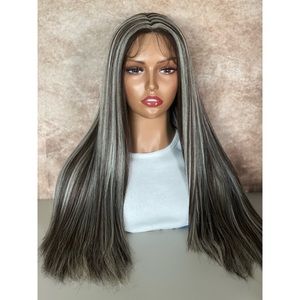 Straight Piano Highlighted Lace Front Wig